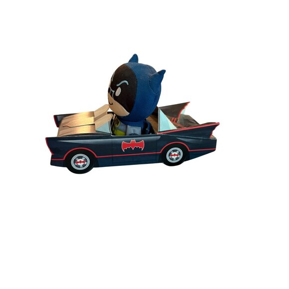Hallmark Itty Bitties Batman Plush Toy In Batmobile Paper Craft Car - Picture 3 of 4